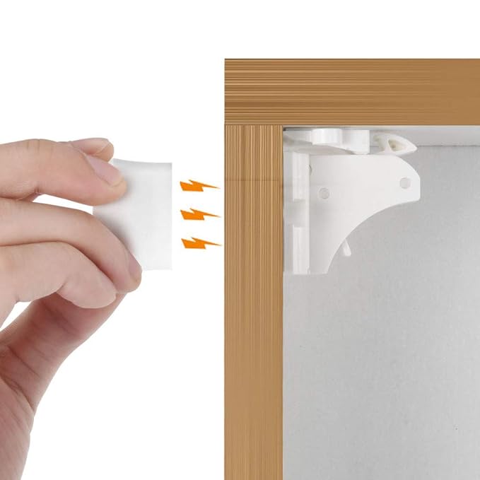 Vmaisi Adhesive Magnetic Cabinet Locks for Babies (8 Locks and 2 Keys)