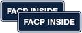 Signs ByLITA Standard FACP Inside Sign | Fire Safety Signage (Navy Blue/White) - Large 2 Pack