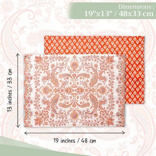 Maison d' Hermine Placemats Set of 4 Reusable 100% Cotton (13"x19")