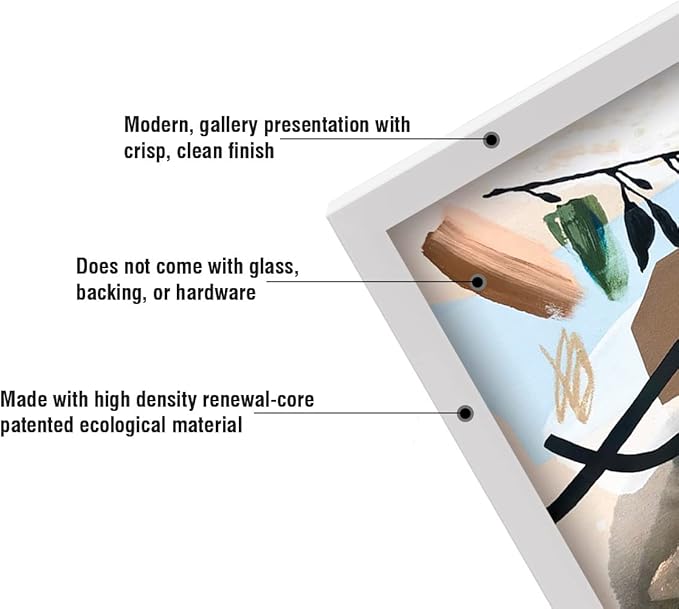 Creative Mark Gotham Gallery Canvas Frame - White 12x12-3 Pack Open Back Frame for Heavy Duty Canvases Paintings Without Glass or Backing - 1-5/8" Depth, 1-3/8" Rabbet - Pre-Assembled, Made in USA