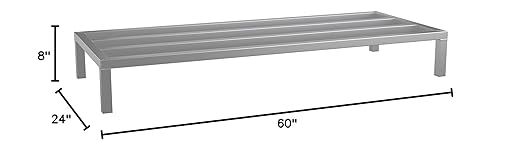 60'' x 24'' x 8'' Aluminum Dunnage Rack - 1850 lb. Capacity