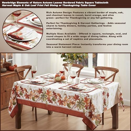 Newbridge Thanksgiving Elements of Nature Tablecloth, 52 x 52 Square