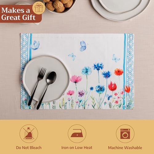 Maison d' Hermine Placemats Set of 4 Reusable 100% Cotton (13"x19")