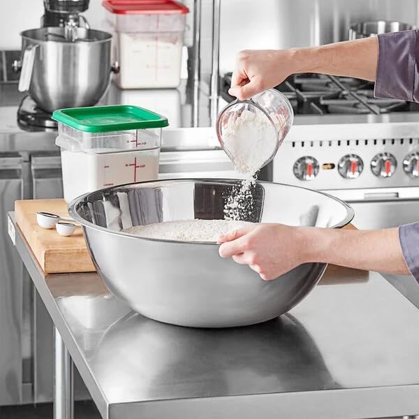 Stainless Steel 16 QT Mixing Bowl | Home & Commercial Quality | Flat Bottom | Cooking, Baking, Meal Prep [1PK]