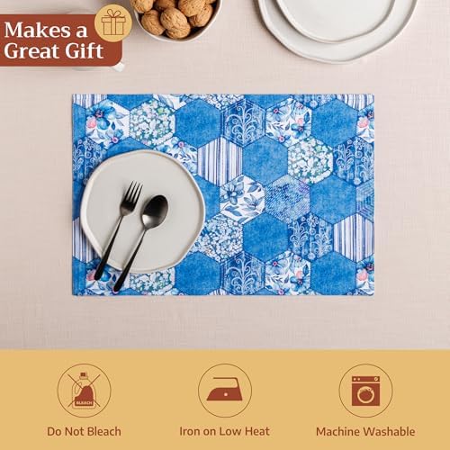 Maison d' Hermine Placemats Set of 4 Reusable 100% Cotton (13"x19")