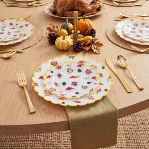 32pcs Thanksgiving Plastic Plates Heavy Duty