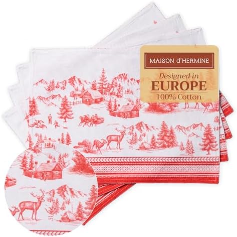 Maison d' Hermine Placemats Set of 4 Reusable 100% Cotton (13"x19")