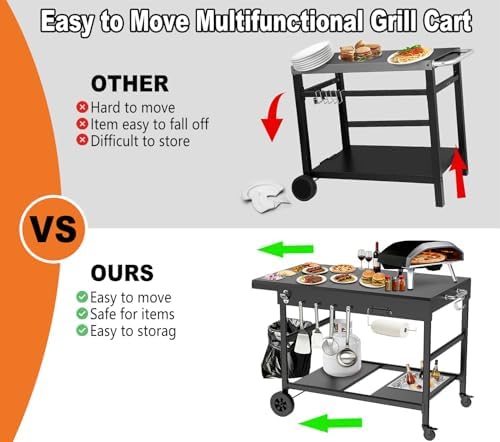 Outdoor Pizza Oven Table with Topping Station