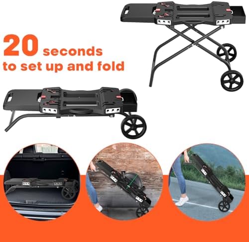 Outdoor Grill Stand for Weber Q1200, Q1000, Q2200, Q2400, Portable Grill Cart for Blackstone 17"& 22" Table Top Griddles, for Weber Grill,Griddle Stand for Blackstone,for Travel and Camping