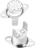 uxcell KSD301 Thermostat 200°C/392°F 10A Normally Closed N.C Adjust Snap Disc Temperature Switch for Microwaves,Oven,Coffee Maker 2pcs,Ceramic Material