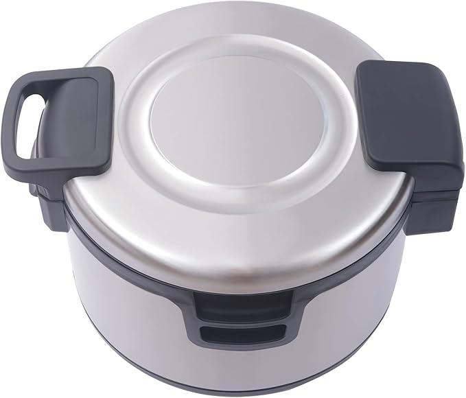 Commercial Rice Warmer, 110V 100W Large Stainless Steel Rice Cooker Warmer (Not a Cooker) 19L/20Qt Adjustable Temperature Warmers w/Non-Stick Inner Pot for Restaurants (19L / 20Qt 410 Stainless Steel)