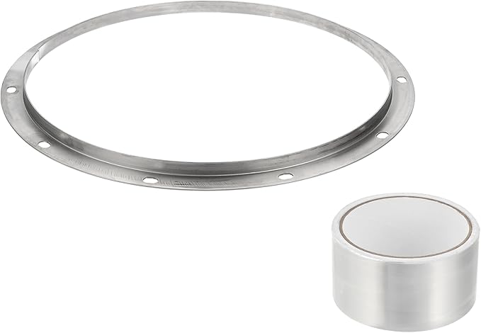 PATIKIL 16 Inch Duct Connector Flange, Metal Straight Pipe Exhaust Flange Duct Mounting Plate for Heating Cooling Ventilation HVAC System, 304 Stainless Steel