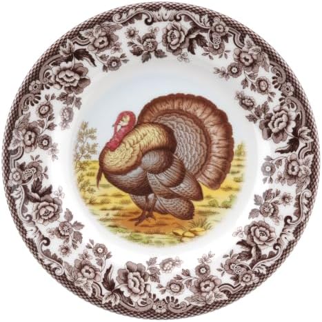 Spode – Woodland – Turkey Salad Plate - Brown/White