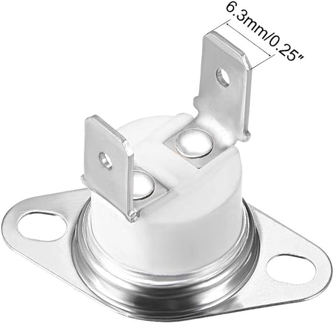 uxcell KSD301 Thermostat 160°C/320°F 10A Normally Closed N.C Adjust Snap Disc Temperature Switch for Microwaves,Oven,Coffee Maker 5pcs,Ceramic Material