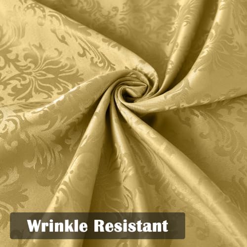 SASTYBALE Golden Yellow Fall Jacquard Tablecloth, 52 x 52 Inch Square