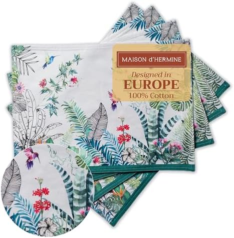 Maison d' Hermine Placemats Set of 4 Reusable 100% Cotton (13"x19")
