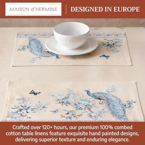 Maison d' Hermine Placemats Set of 4 Reusable 100% Combed Cotton (13"x19")