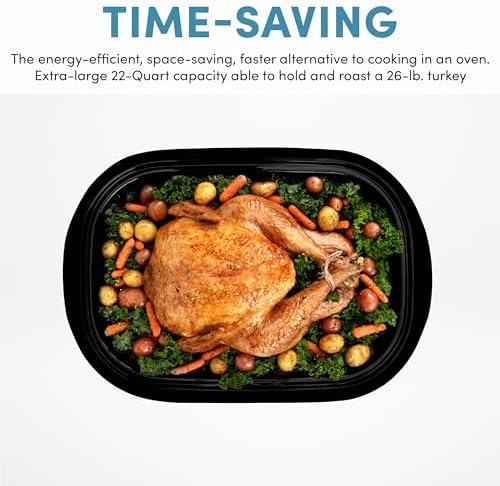 AROMA 22Qt. Roaster Oven with self basting lid stainless steel