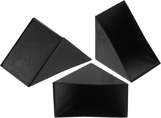 uxcell 20Pcs Plastic Corner Protectors 36x67mm Right Angle Shape Glass Corner Guards Cushion for Corner Protection of Glass, Mirror, Tile, Black