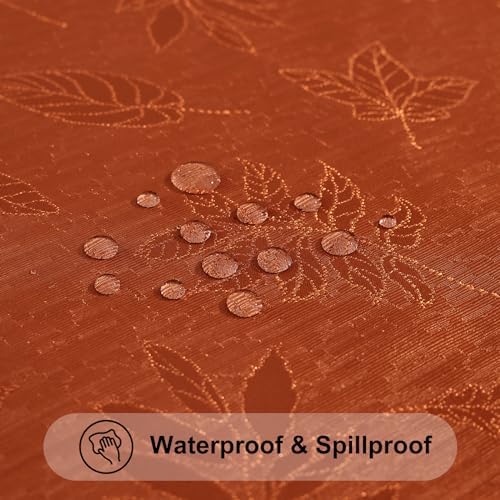 Smiry 54x54 Inch Thanksgiving Jacquard Rectangle Table Cloth for Fall