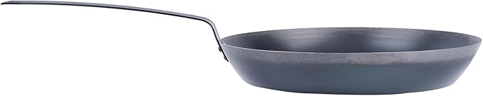 Restaurantware-Met Lux 16 Inch Fry Pan, 1 Lightweight Frying Pan - Induction-Ready, Triple-Riveted, Black Carbon Steel Cooking Skillet, Durable, For Searing, Sauteing, And Browning Food