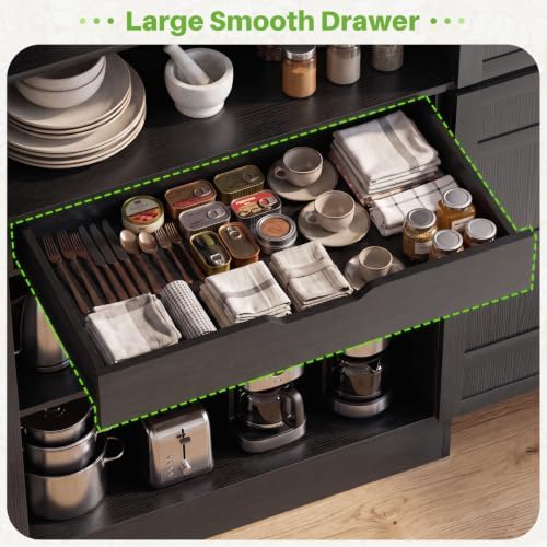 Unikito 71" Tall Kitchen Pantry Storage Cabinet with 2 Built-in Drawers
