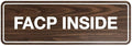 Signs ByLITA Standard FACP Inside Sign | Fire Safety Signage (Walnut) - Large 1 Pack