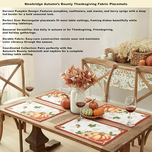 Thanksgiving Autumns Bounty Pumpkin 52 x 70 Inch Rectangle Tablecloth