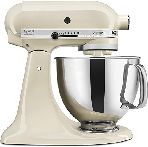 KitchenAid Artisan 5-Quart Tilt-Head Stand Mixer in Almond Cream Bundle