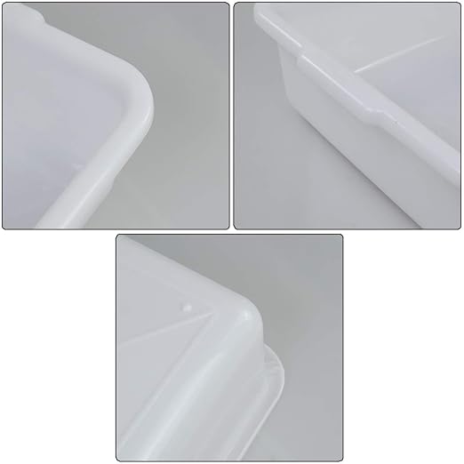 Small Bus Tubs Commercial Set of 4, Plastic Wash Basin, 8 Liter