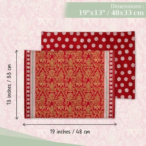 Maison d' Hermine Placemats Set of 4 Reusable 100% Cotton (13"x19")