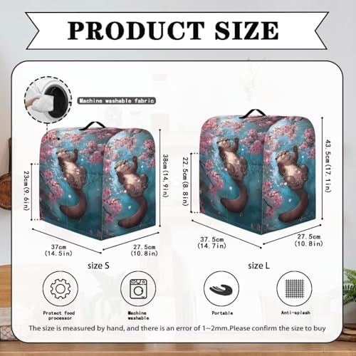 Generic Funny Cartoon Otter Stand Mixer Cover, Dust Cover for 4.5-5 Quart Stand Mixer, Lightweight, Waterproof, Polyester, Drawstring Closure, Otter Pattern