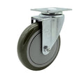 Service Caster Brand Replacement Caster for Uline Caster H-7449S - Stainless Steel Swivel Top Plate Caster with 5 Inch Gray Polyurethane Wheel - Fits Carts and Platform Trucks H-6348