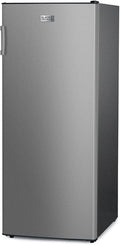 BLACK+DECKER 10 Cu. Ft. Upright Freezer, Stand Up Freezer with Mechanical Temperature Control, Freezer with 3 Shelves and 4 Door Bins, Manual Defrost, R600a Refrigerant, BUF1000LS,Stainless Steel Look
