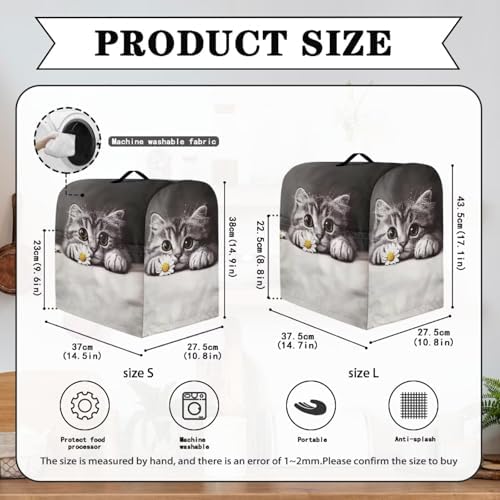 Cute 3D Cat Mixer Covers Universal Stand Mixer Dust Covers Compatible with Kitchen Aid Covers for 6-8 Qt Mixer