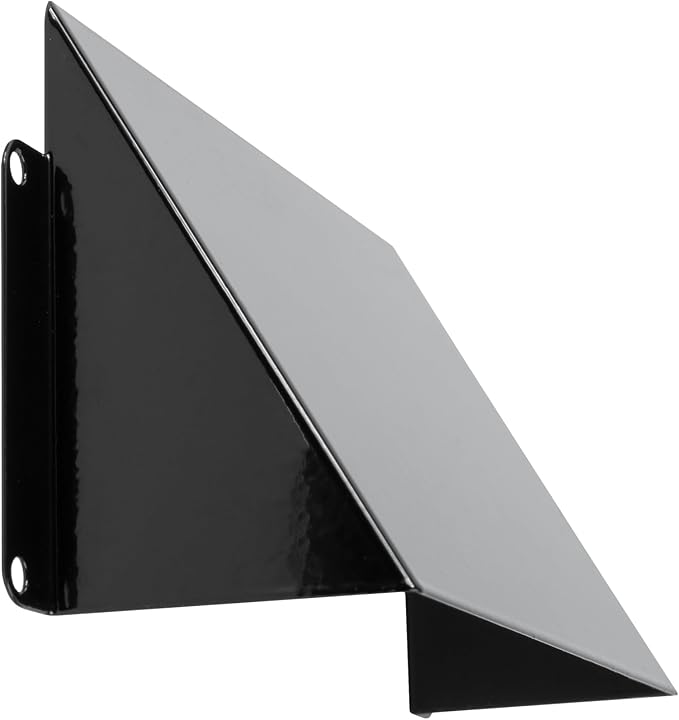 5.5" x 3" Black Galvanized Steel Vent Cover - Duct Exhaust/Inlet Rain Deflector - Weatherproof Guard for Open Ventilation Systems - Indoor/Outdoor Vent Hood - Air Vent Grille Protection Roof