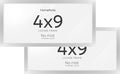 Homeforia 4x9 Business License Frame, High End Metal 4 x 9 Silver Certificate Frame with Real Glass, 9x4 Document Frames for Wall or Tabletop, 4 by 9 Picture Frames, Tempered Glass, Wall Kit, Set of 2