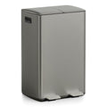 mVm Kitchen Trash Can, 16 Gal (2x8Gal) Dual Trash Can with Lids, 2 Compartment Recycling Bin Anti-Fingerprint for Kitchen Office Garbage Can