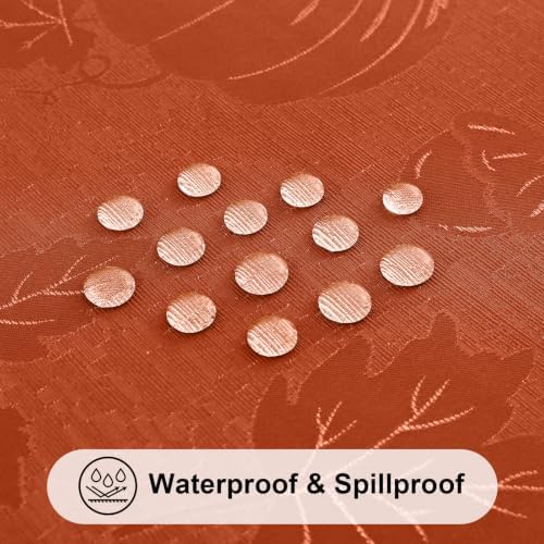 Smiry 60x84 Inch Thanksgiving Jacquard Rectangle Table Cloth for Fall