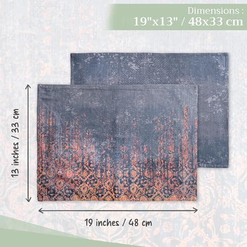 Maison d' Hermine Placemats Set of 4 Reusable 100% Cotton (13"x19")