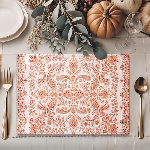 Maison d' Hermine Placemats Set of 4 Reusable 100% Cotton (13"x19")