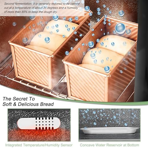 40L Bread Proofing Box, Electric Dough Proofer with Adjustable Temperature, Timing & Automatic Humidity Control, Ideal for Perfect Home Baking, 220V Removable Design