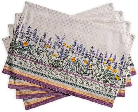 Maison d' Hermine Placemats Set of 4 Reusable 100% Cotton (13"x19")