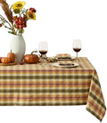 Newbridge Thanksgiving Wheatfield Plaid 60 x 84 Inch Rectangle Tablecloth