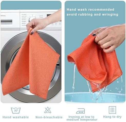 SLKQG Orange Linen Placemats Set of 8 - Heat Resistant & Machine Washable Table Mats for Holiday Dining, Double-Layered Fabric for Family Gatherings - Indoor Outdoor Use (8, Orange)