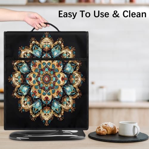 Mandala Flower Kitchen Aid Covers Foldable Washable Stand Mixer Dust Cover