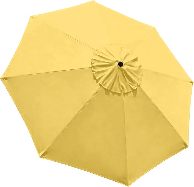 EliteShade USA 9FT Patio Umbrella Replacement Covers 8 Ribs Market Umbrella Canopy Cover (CANOPY ONLY) (Yellow)