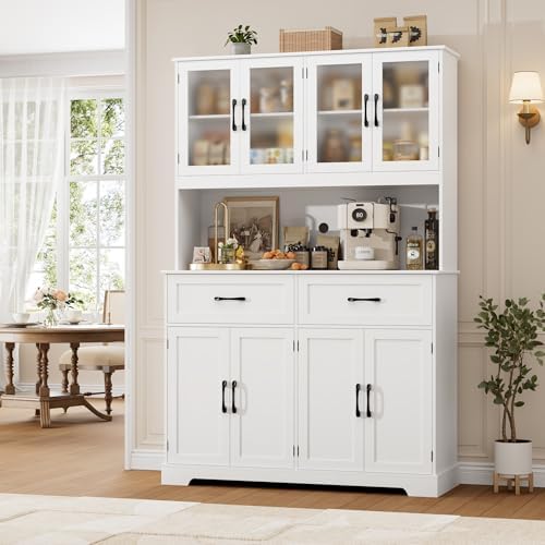 BOTLOG 71" Large Pantry Storage Cabinet with Microwave Stand