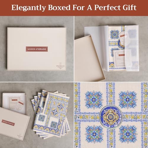 Maison d' Hermine Placemats Set of 4 Reusable 100% Combed Cotton (13"x19")
