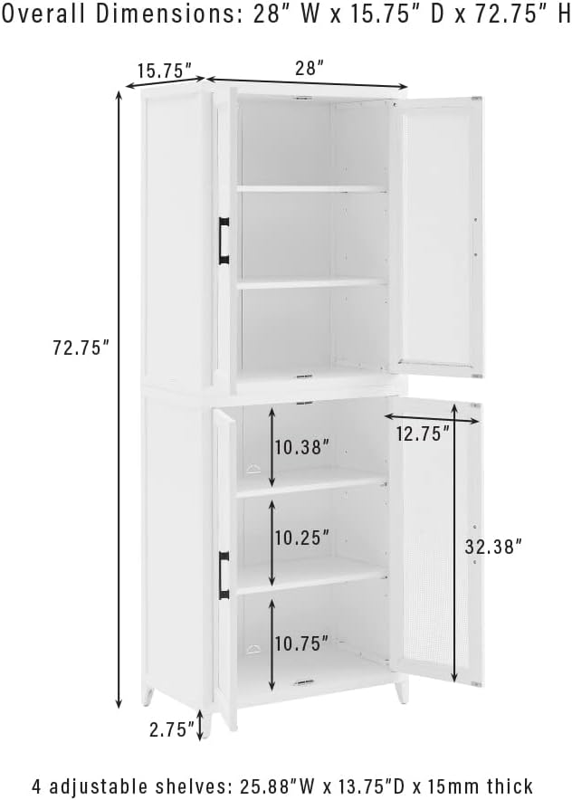 Crosley Furniture Milo Tall Pantry Storage Cabinet